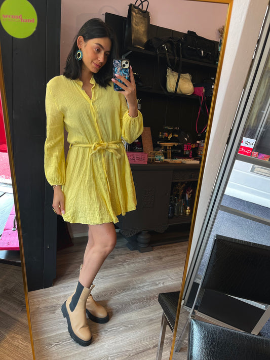 120-30 Robe coton jaune