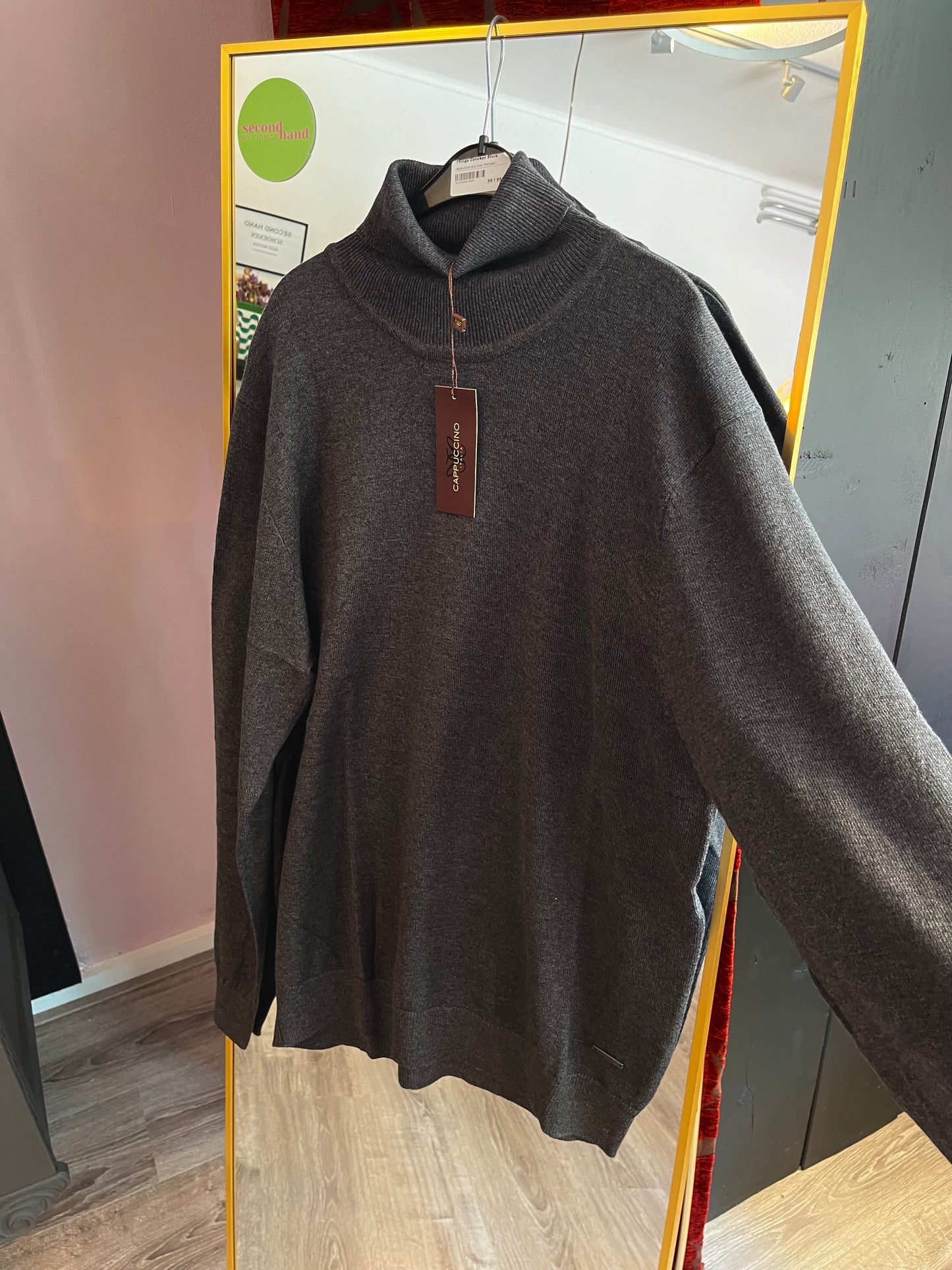 260-44 Cappuccino pull over charcoal